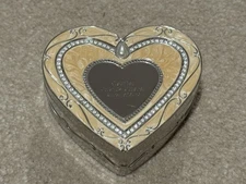 Things Remembered Regal Elegance Heart Beige Jewelry Box Swarovski Crystals