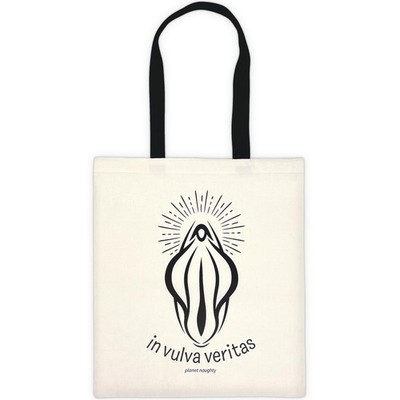 in vulva veritas Tasche, Vulva Beutel mit schwarzen Henkeln, kleines Geschenk...