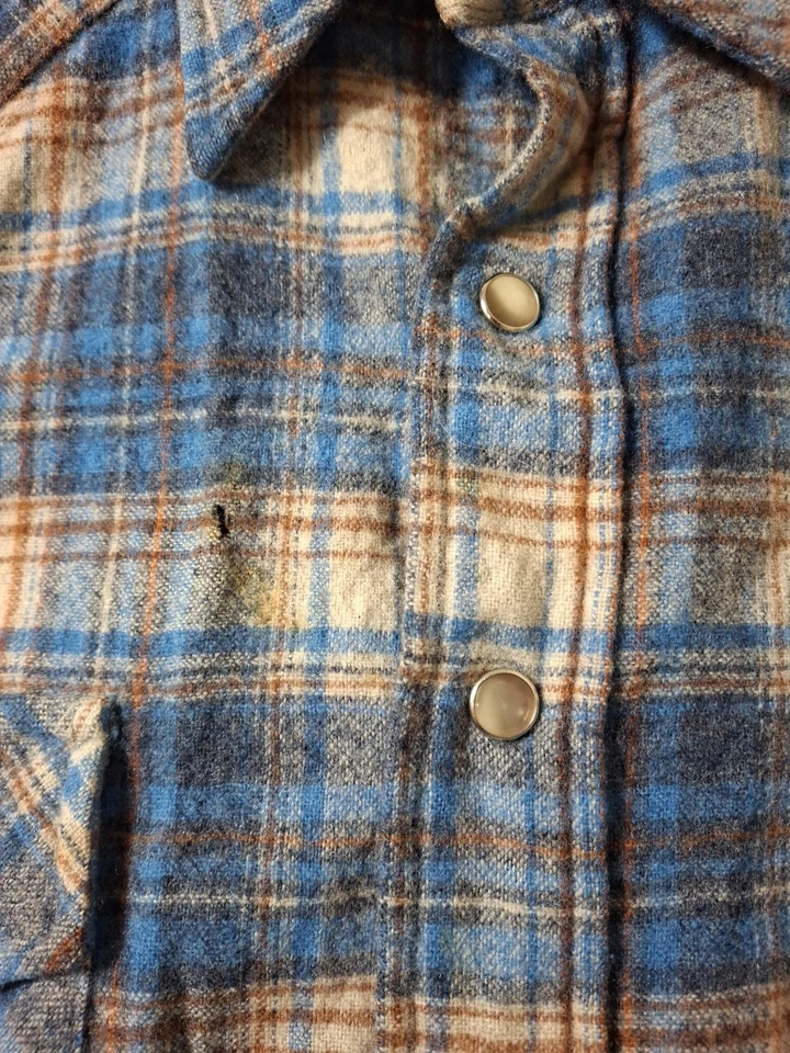 Camisa Pendleton Alta Calidad Western Wear Para Mujer XL Lana Perla A Presión De Colección Años 70 Foto 4 de 4