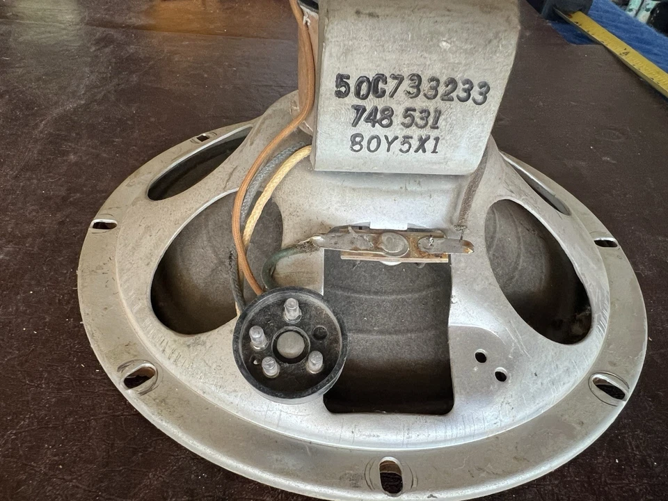 "Altavoz de radio bobina de campo Motorola Golden Voice 8"" de colección para recone/reparación" Foto 3 de 4