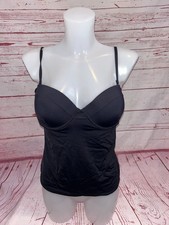 Moontide Dual cup underwire Tankini Black 8 C/D Contours figure Swimwear BNWT