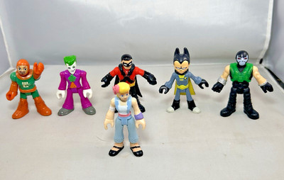 Imaginext DC Super Friends Batman Robin Joker Bane Action Figures - Lot of 6