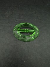 Vtg Czech Glass/ Plastic Buckle/ Scarf Slide Green