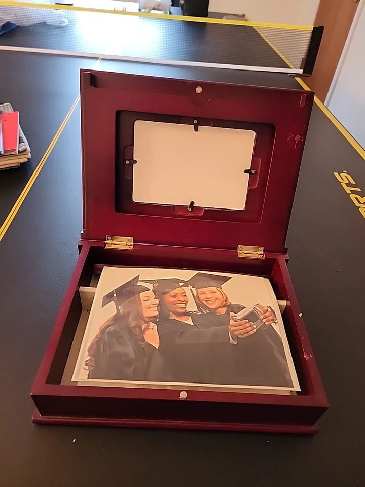 Graduation Diploma Display Box W/ Tassel - 6" x 4" & 8" x 6" Photos New Open Box - Image 3 of 4