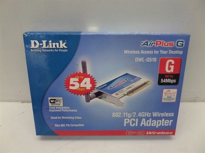Vintage D-link AirPlus G DWL-G510 Desktop Adapter Wireless G PCI Card