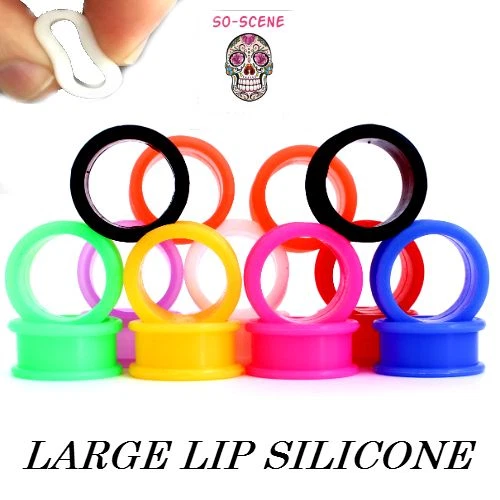 PAIR-LARGE FLARE SOFT Silicone Ear Skins-Ear Gauges-Soft Ear plugs-Ear Tunnels - Image 2 of 4