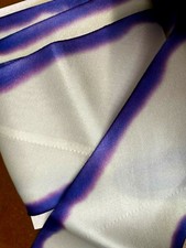 silk ribbon 2.5" on the bias hand dyed 58"pc made in USA blueberry cream