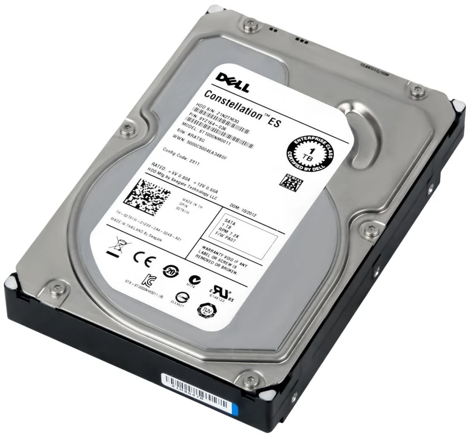 Hard Drive Dell 02T51W 2T51W ST1000NM0011 1TB 7200U/Min 64MB SATA III 3.5 " Inch - Image 2 of 3