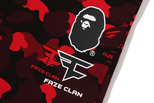 A Bathing Ape BAPE x Faze Clan Sweat Pants Red 1I73-152-903 Size