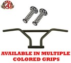 Alta 4-Piece Bmx Handlebar Old School Classic Black W/124mm Checkered Bmx Grips.