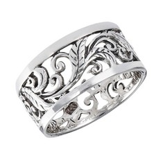 Sterling Silver Antiqued Vine Ring
