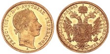&Ouml;sterreich Ungarn 1 Dukat 1863 Franz-Joseph I. fast Stempelglanz  120695