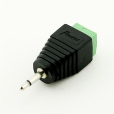 1x 2.5mm Mono Macho Enchufe a Tornillo AV Video Balun Terminal Enchufe Conector Adaptador