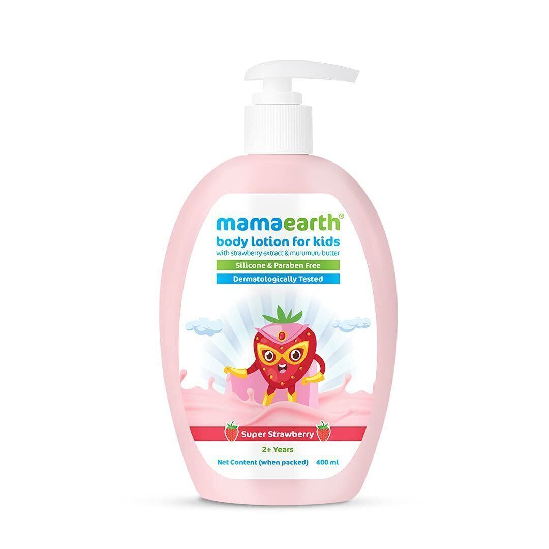 Mamaearth Super Strawberry Shea Butter Body Lotion Cream for