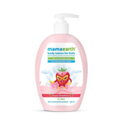 Mamaearth Super Strawberry & Shea Butter Body Lotion & Cream for Kids 400 ml
