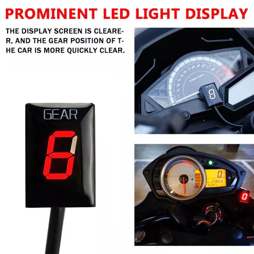 ルイス Red LED Motorcycle Speed Gear Display For Kawasaki ZX-6R Z1000