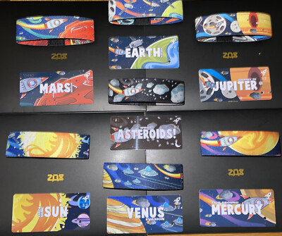 zox armbänder med S2 MISSION COMMAND SET mit Mondstein Weltraum, Raketen, Planeten -