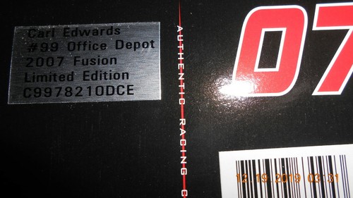 Nascar 2007 Ford Fusion 1:24 Scale #99 Office Depot Carl Edwards Motorsports NIB - Picture 7 of 10