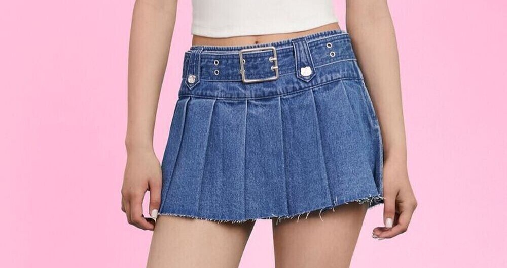 XO Kitty x Forever 21 Hello Kitty Denim Mini Skirt Size XL | eBay