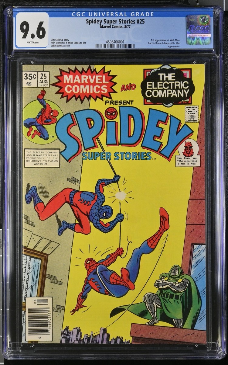1977 Spidey Super Stories 25 CGC 9.6 1st Appearance Of Web-Man. Dr
