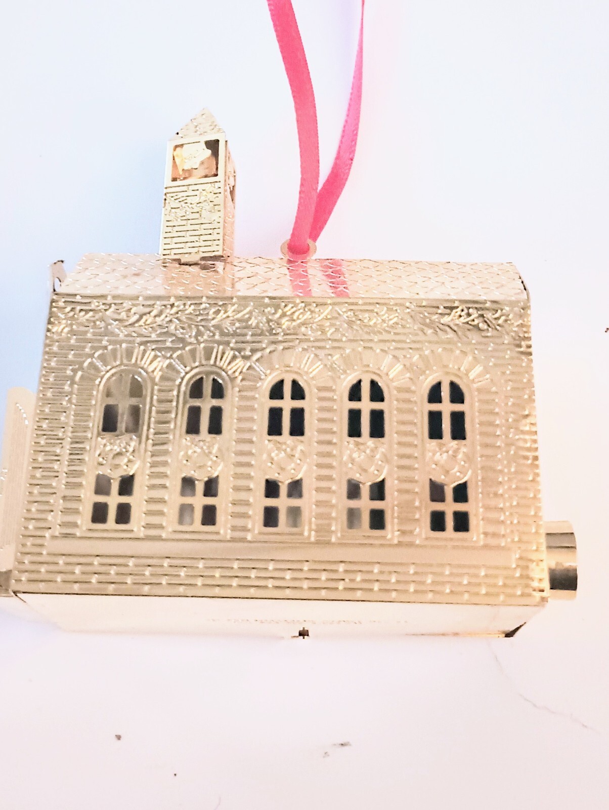 Hallmark Brass Ornament Hallmark 1991 FESTIVE BRASS CHURCH Ornament 3