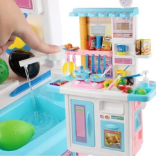 Upscale Kitchen Life Chef Role Play Cooking Set With Sound Light For Toddler Kid
