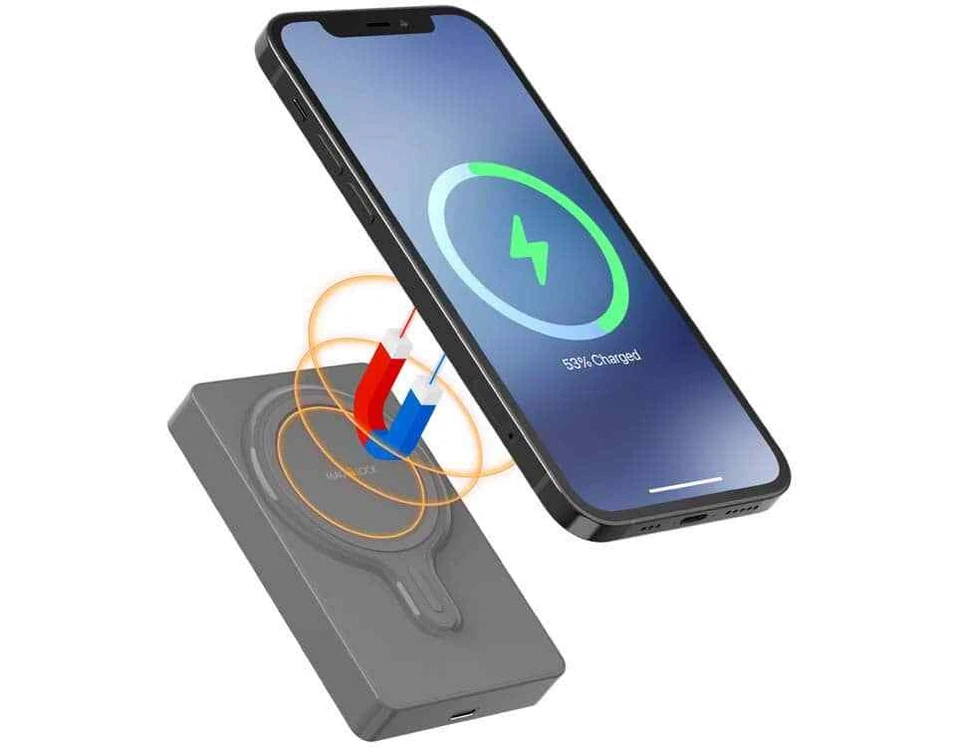 Powerbank magnético MyCharge Maglock carregamento sem fio 6000mAh com iPhones Magsafe - Imagem 3 de 4
