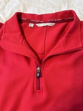 Cutter  Buck 1/4 Zipped Red Cotton Sweatshirt Men  s Size XL