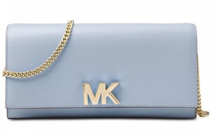 pale blue clutch bag