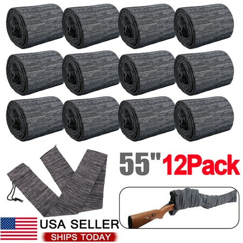 6/12Pack Gun Socks Silicone Storge Sleeve Shooting Cover for Rifle Shotguns 55 - Afbeelding 12 van 13