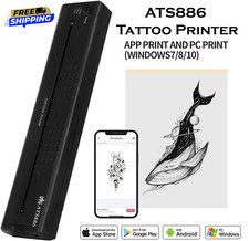 ATS886 Wireless Bluetooth Tattoo Transfer Thermal A4 Stencil Printer Phone  Pc