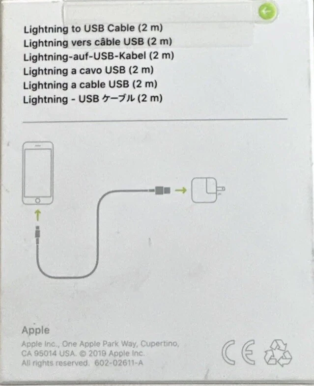 Lightning to USB 2m Cable for All Apple Phones And iPads - Image 2 of 2