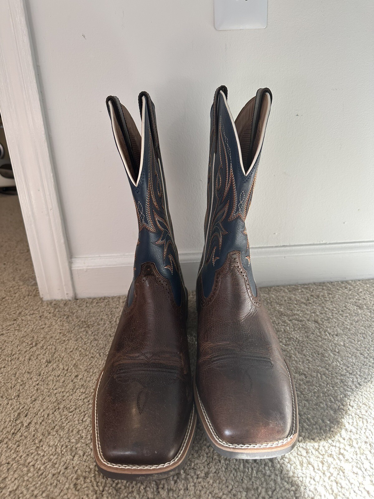 Ariat Men's Sport Knockout Wide Square Toe Western Boots 10033981 Size 12EE eBay