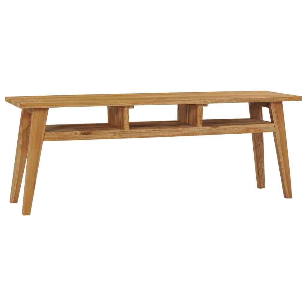 vidaXL TV Cabinet 120x35x45 cm Solid Teak Wood UK NEW