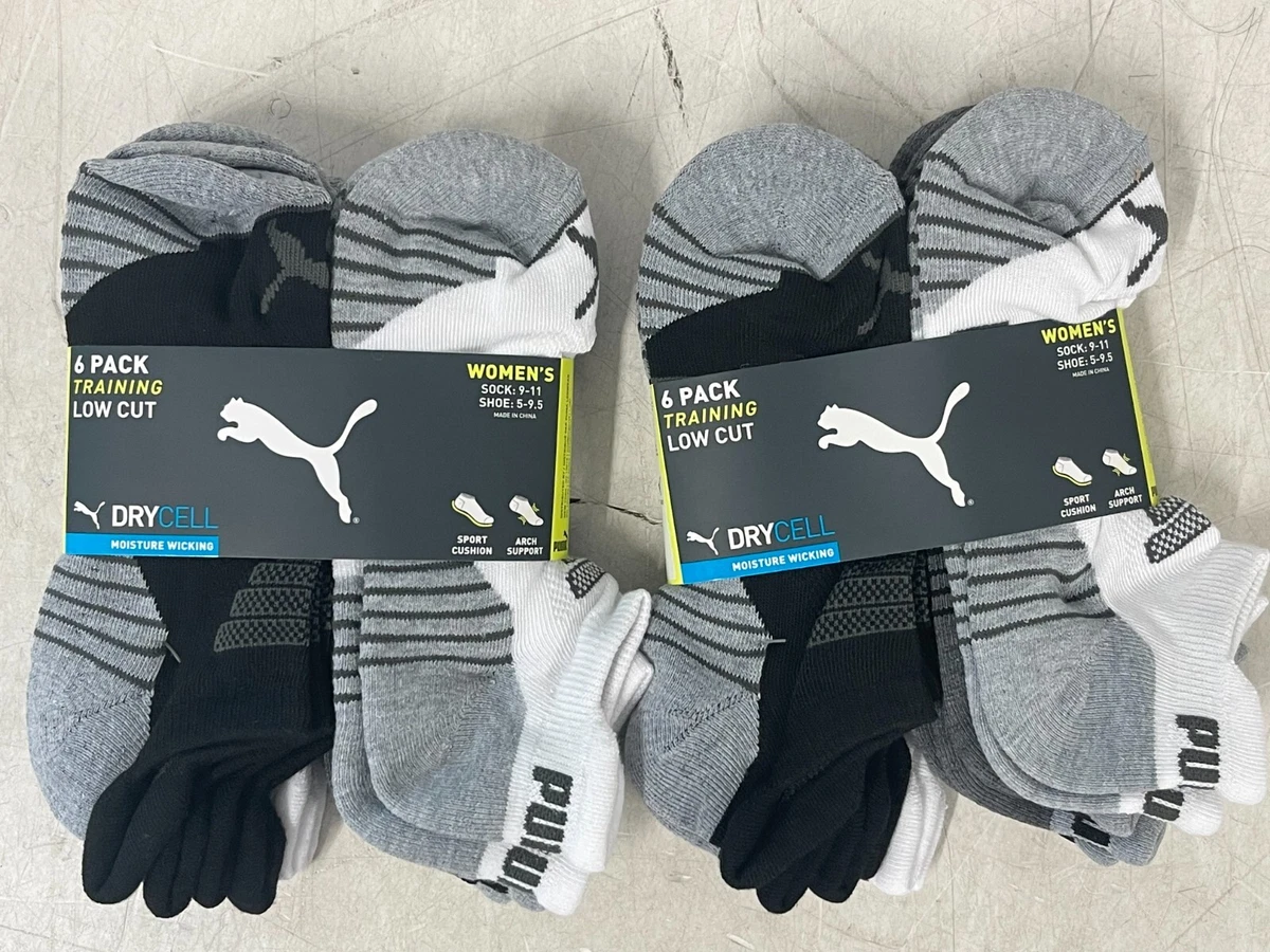 12 PAIRS Puma Women&#039;s Training Socks w/Arch Shoe Size 5-9.5 | eBay