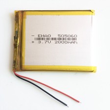3.7V 2000mAh LiPo Rechargeable Battery For MobilePhone GPS DVD PAD Camera 505060