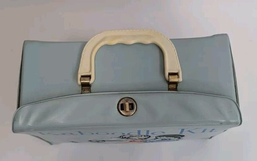 Blue Kaboodle Kit Vinyl Lunchbox American Thermos Two Girls 1959 Vintage Rare - Bild 3 von 4