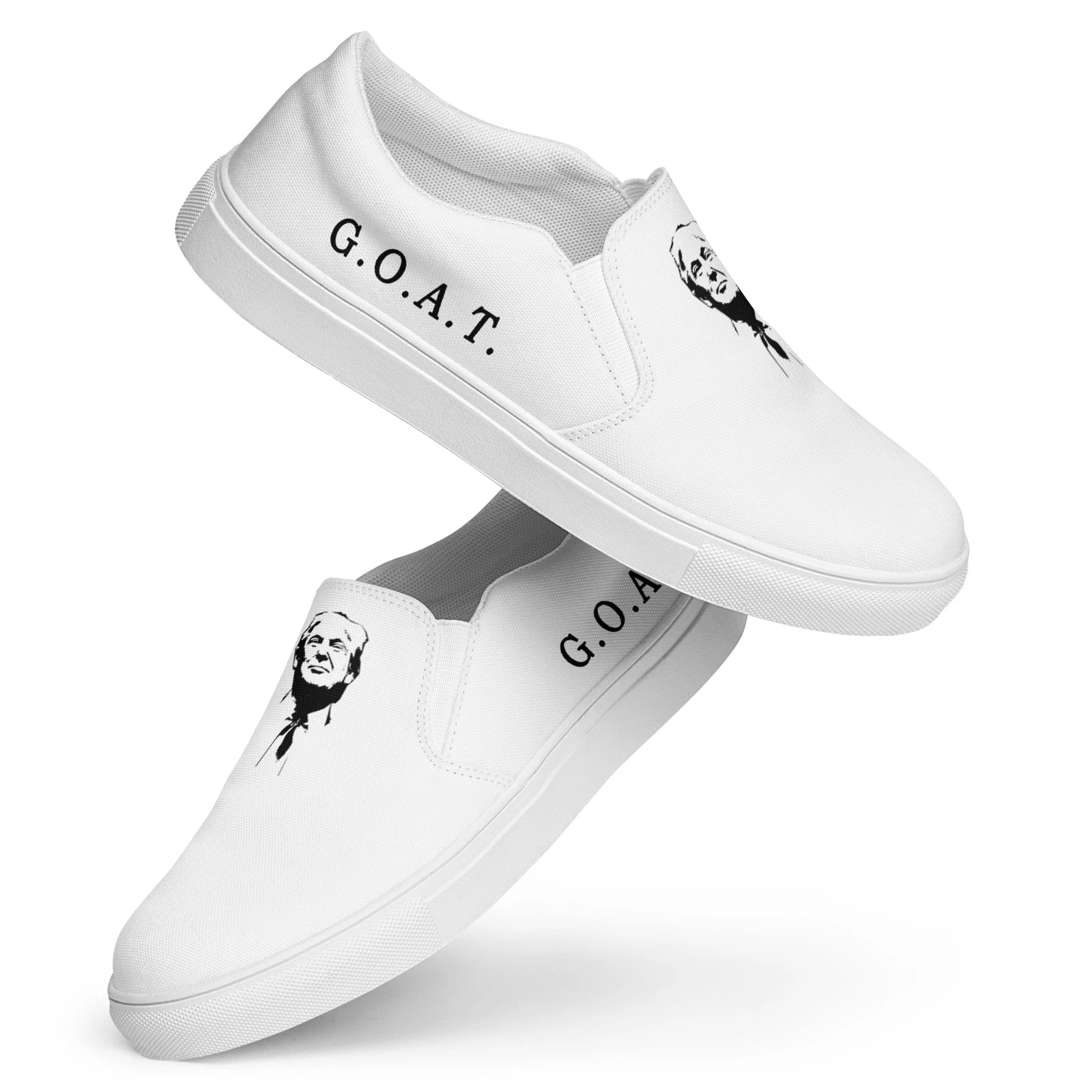 Scarpe Trump Goat Greatest Of All Time MAGA #47 slip on Vans come sneakers da donna