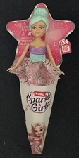 ZURU Sparkle Girlz  Light Blue Hair  Purple Top  Pink Skirt  4”  Mini Cone
