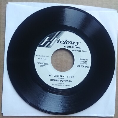 LONNIE DONEGAN Lemon Tree DJ PROMO 45 7'' COUNTRY Vinyl Record Hickory 1964