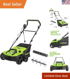 13 Amplificateur 14-Inch Dethatcher cordé / Scarificateur - Outil de soin de la pelouse légère