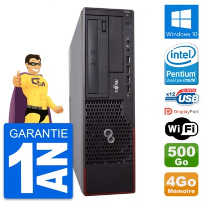 PC Fujitsu Esprimo E700 Dt Intel G630 RAM 4Go Festplatte 500Go Windows 10 Wifi