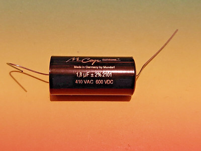 MUNDORF MCAP SUPREME 1,8 µf 600V HIGH END Capacitor for audio crossover