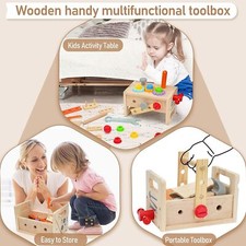 YLCCYABC Wooden Tool Set for Kids 3 4 5 Year Old, 30Pcs Educational STEM Toys