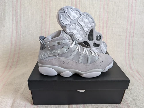 Nike Air Jordan 6 Rings Retro Wolf Grey Cool Grey White 322992-009 Shoe Size 9.5