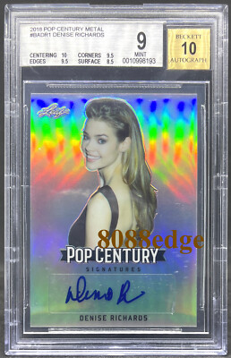 Leaf Pop Century Denise Richards 直筆サイン 2018 POP CENTURY METAL BASE AUTO: DENISE RICHARDS - BGS 9 MINT