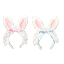 Lace Rabbit Ear Hairband Anime Headband Girls Hairhoop Shows Party Props