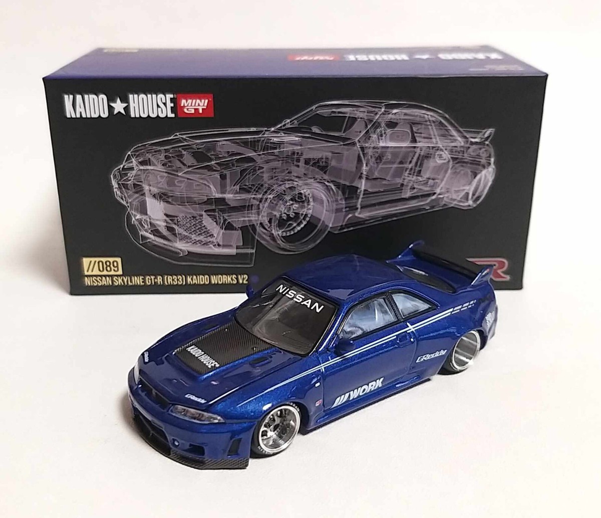 MINIGT 街道ハウス GT-R (R33) Kaido Works V2 Mini GT x Kaido House 1/64 Nissan GT-R R33 Kaido Works V2