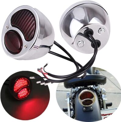 For Ford Model A Rat Rod Hot Rod Retro LED Brake Turn Signals Tail Lights Chrome