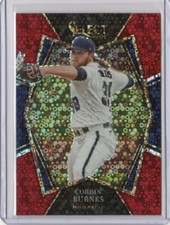 2022 Panini Select Corbin Burnes Premier Level Red Disco Prizm #158 - Brewers